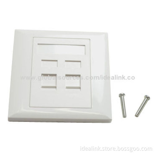 Hot Sale UK Faceplate, Made of PC or ABS Materials, Two Ports, with UL Approval